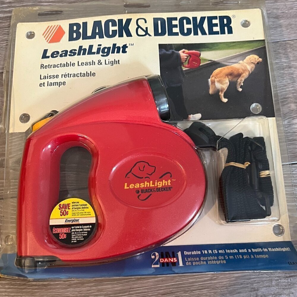 Black & Decker Retractable Leashlight 18' Dog Leash Lla1